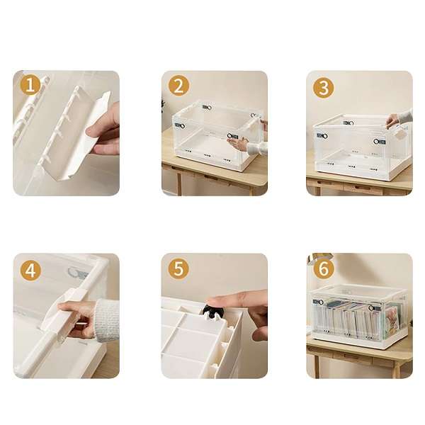 JG20375411 Transparent Foldable Storage Box