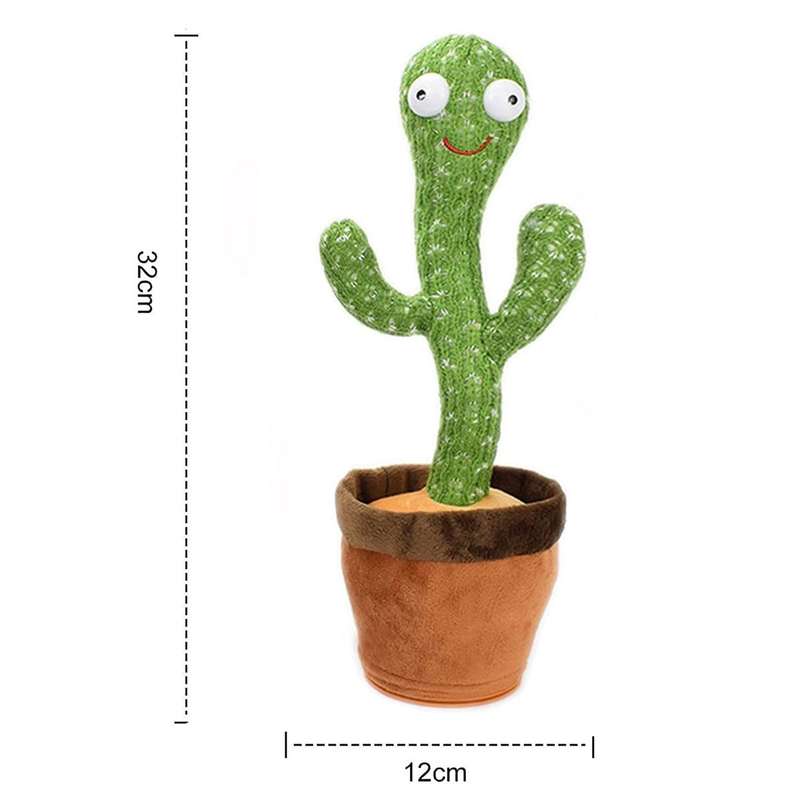 Dancing Cactus Baby Mimicking Recording Music Light Up Baby Interactive Toy