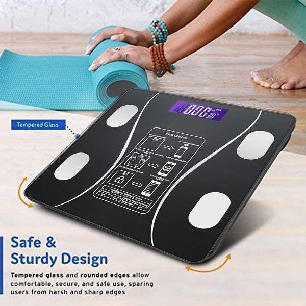 Aerbes AB-J178 Wireless Battery Operated Digital Bathroom Scale OKOK Health App