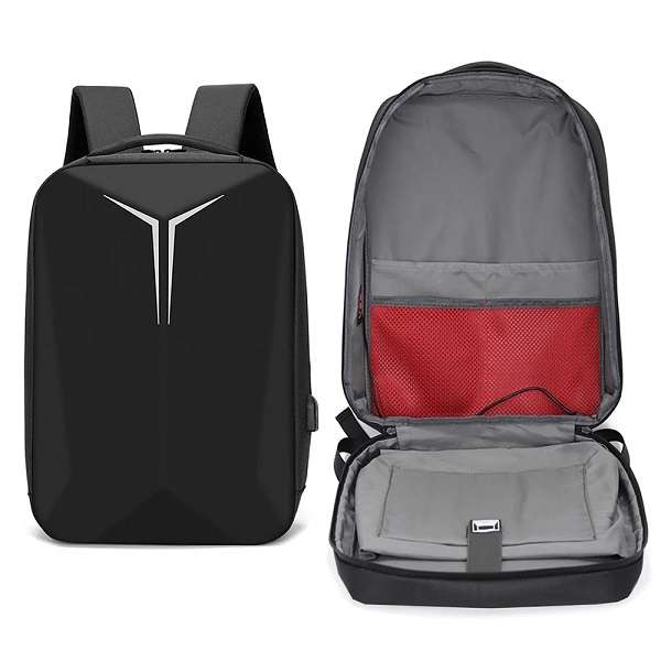 JG20375373 Large Capacity 18 Hard Shell Backpack With USB Port