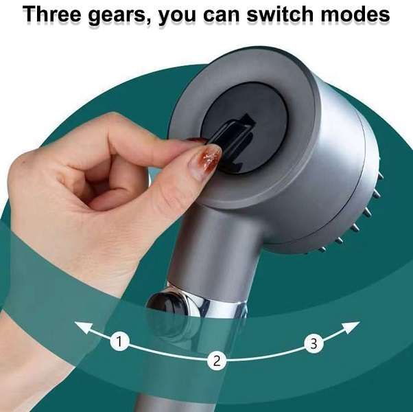 JG20375496 Hand-held Filtered Pressure Shower Head With Three Modes
