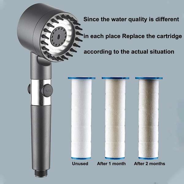 JG20375496 Hand-held Filtered Pressure Shower Head With Three Modes