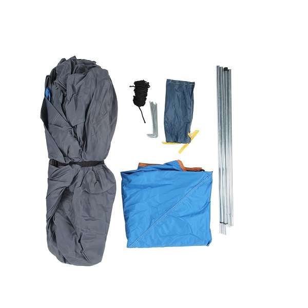 1831310 Square Blue Camping Tent 2.15m x 2.15m x 1.42m