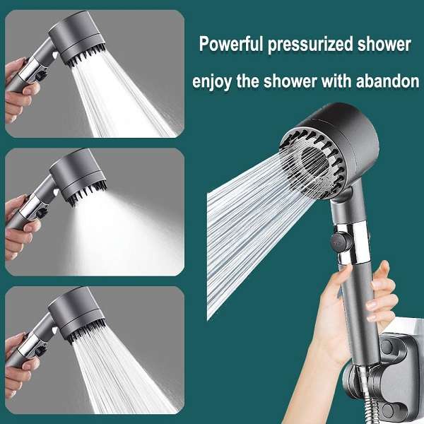 JG20375496 Hand-held Filtered Pressure Shower Head With Three Modes