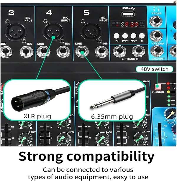 JG20375456 DJ 7 Channel Audio Sound Mixing  Console
