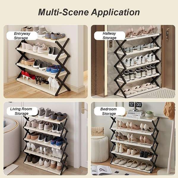 6797-5 Easy 5 Tier Collapsible Shoe Rack