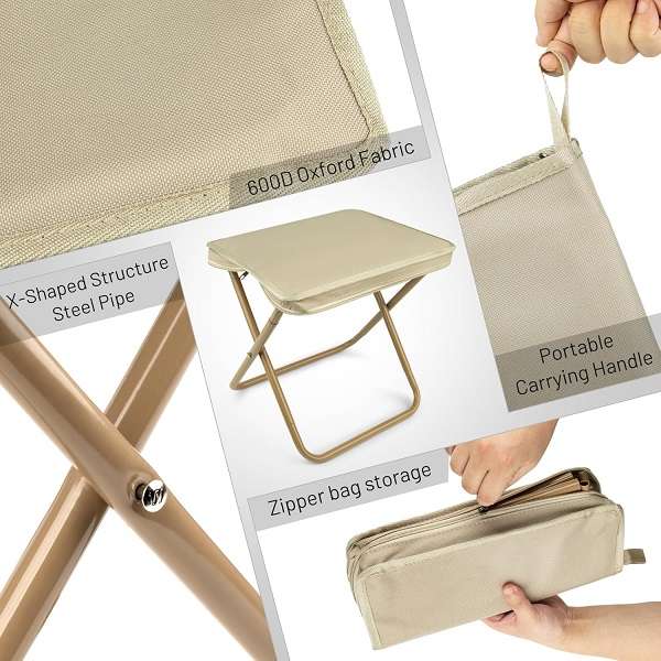 JG20375604 Outdoor Pencil Case Folding Camping Stool 28cm