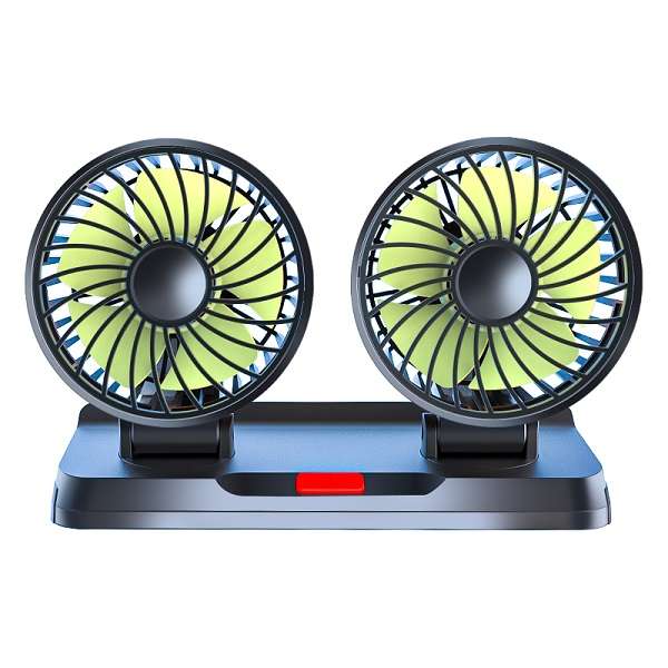 Baihuo MY-7080 Vehicle Cigarette Lighter Powered Dual Head Fan