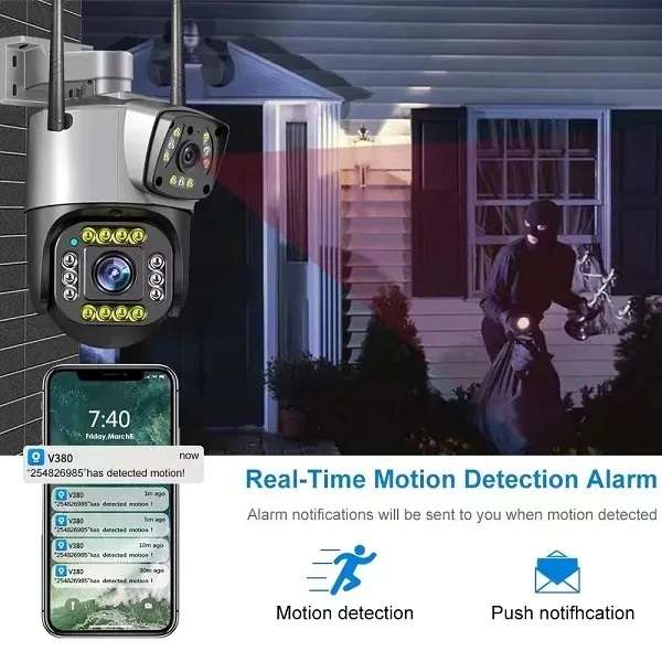 JG20375627 Dual Lens Wifi Smart Camera V380Pro App