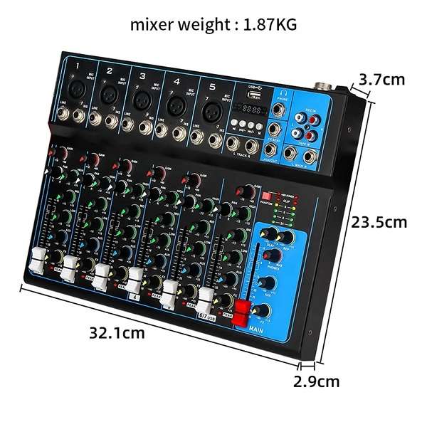 JG20375456 DJ 7 Channel Audio Sound Mixing  Console