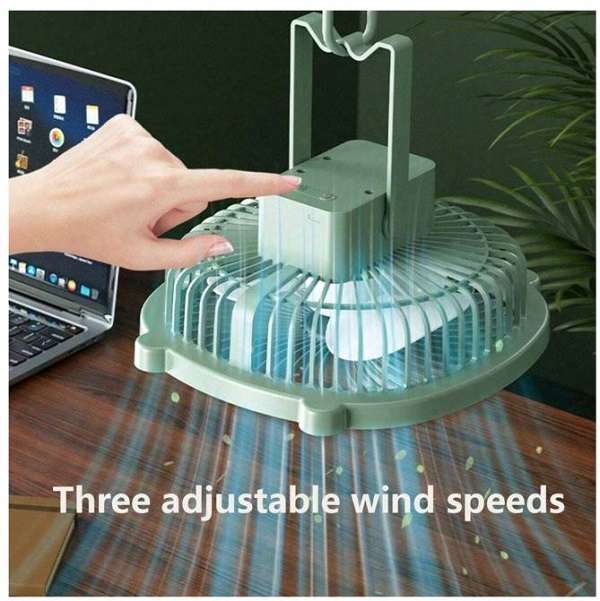 Baihuo MY-7497 Rechargeable 3 Speed Fan 5V 1A With 2 Setting LED Light
