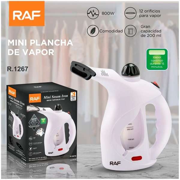 RAF R.1267W Mini 200ml Steam Iron 800W