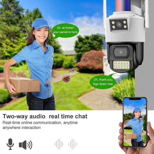 JG20375626 Dual Lens Night Vision Outdoor 4G Camera With V380 Pro App