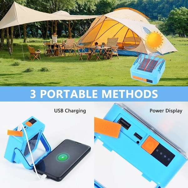 Aerbes AB-T77 Rechargeable 1800Mah Solar Powered LED Work Light