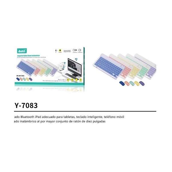 Baihuo MY-7083 Macaron Bluetooth Mouse And Keyboard Set