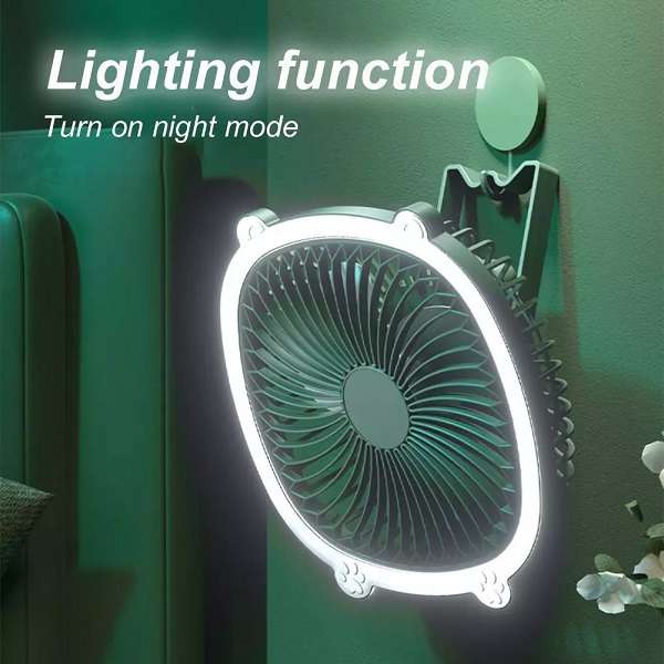 Baihuo MY-7497 Rechargeable 3 Speed Fan 5V 1A With 2 Setting LED Light