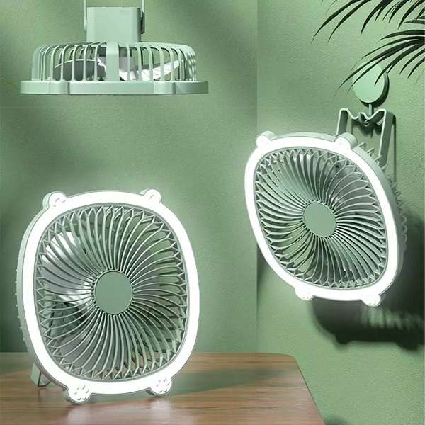 Baihuo MY-7497 Rechargeable 3 Speed Fan 5V 1A With 2 Setting LED Light