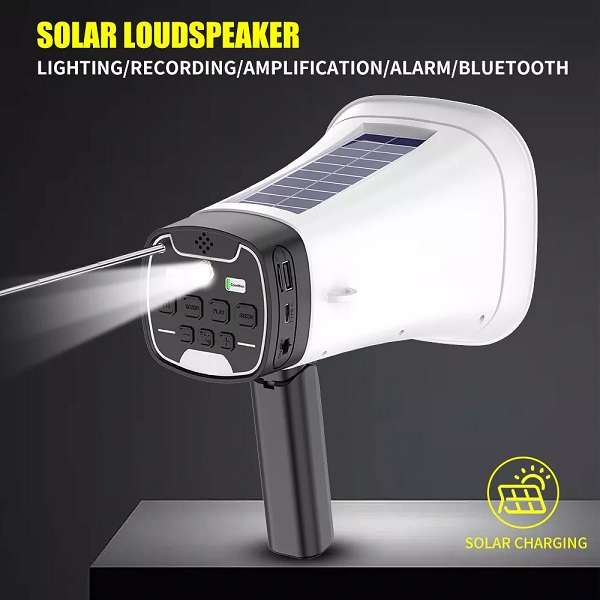 Wolulu AS-32981 Wireless Solar Powered Loud Hailer Speaker