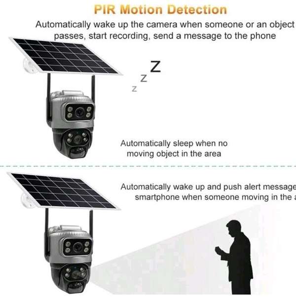 JG20375628 4G Solar Powered Outdoor Night Vision IP Camera With V380Pro App