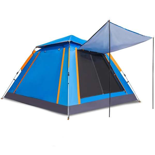 1831310 Square Blue Camping Tent 2.15m x 2.15m x 1.42m