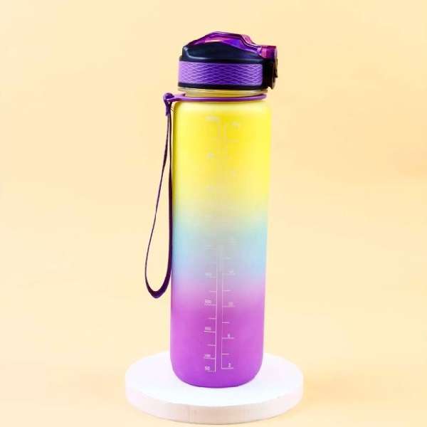 1000ml Motivational Water Bottle With Straw