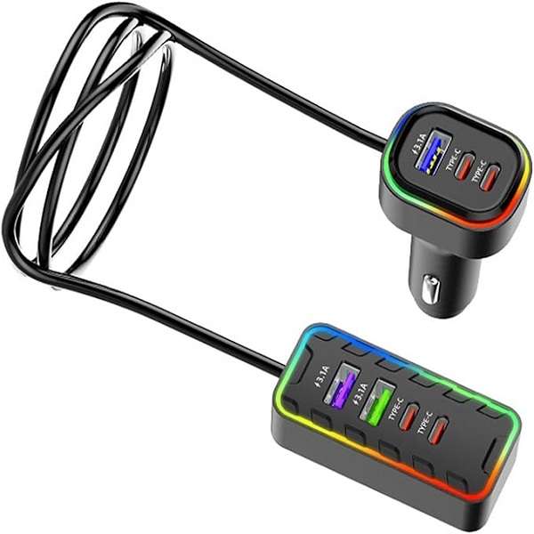 Aerbes AB-CZ33 Car Charger With 4 PD Ports + 3 USB Charging Ports 22.5W