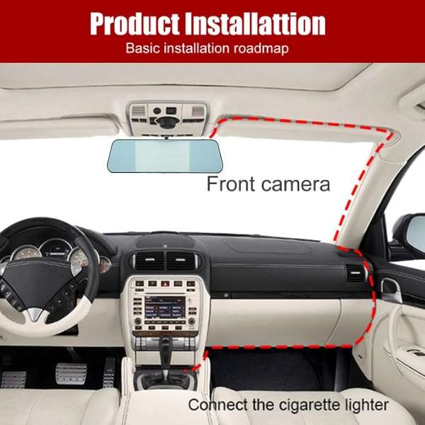Baihuo MY-7356 DVR Mirror Dash Camera