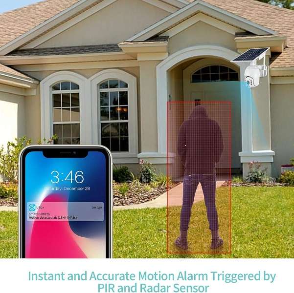 S10-4G 7.8W Solar Powered Surveillance PTZ Camera With Voice Monitor And PIR Ubox App