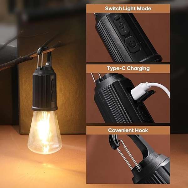 Wolulu AS-32772 3 Gear Hanging Hook Camping Light