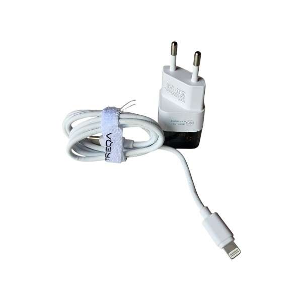 Treqa CS-237PD 38W USB + PD Charging Head With Type C To Lightning Cable