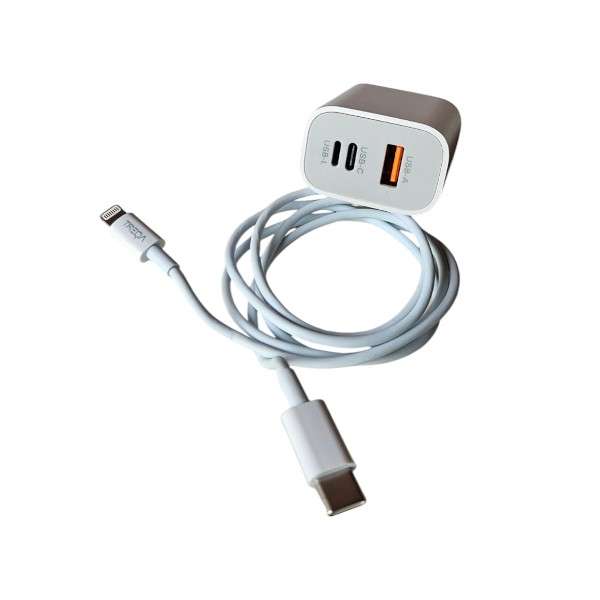 Treqa CS-236 58W USB-C +IOS And USB Charger Head With Type C To Lightning Cable