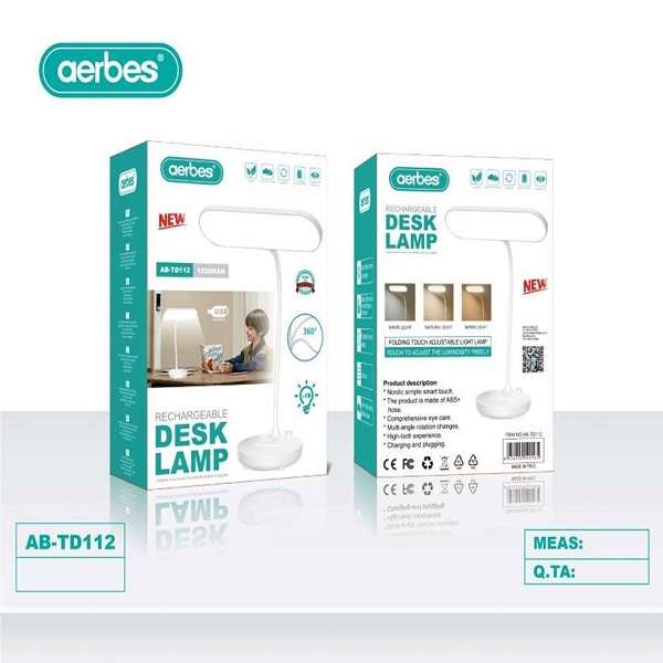Aerbes AB-TD112 1200Mah Rechargeable LED Desk Lamp
