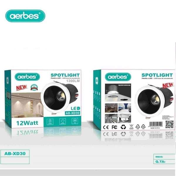 Aerbes AB-XD30 12W LED Downlight Positive White Light 1200lmn