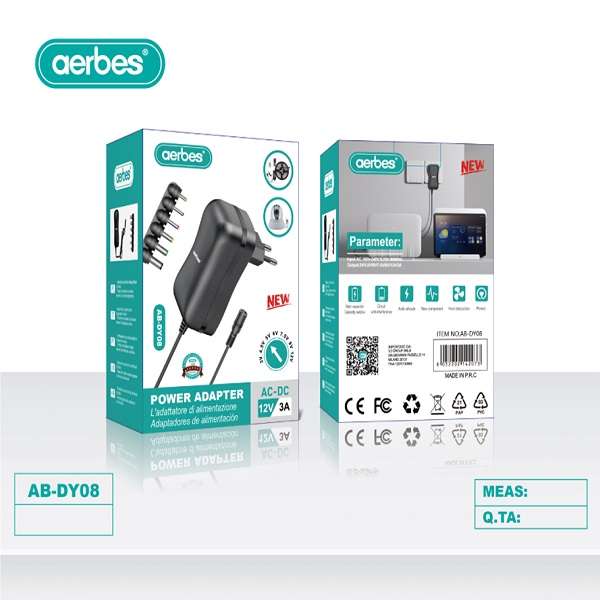 Aerbes  AB-DY08 Universal Power Adapter 12V 3A