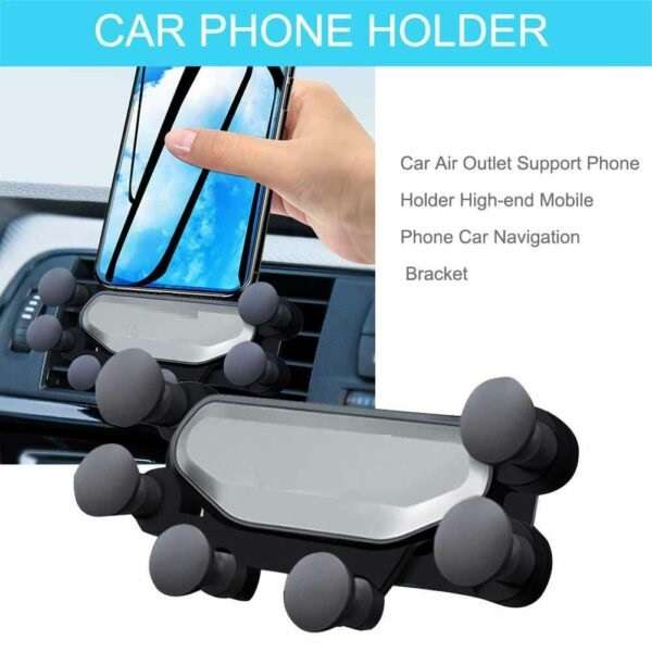 Treqa BC-T23 Universal Air Vent Car Mount Gravity Auto-Grip Car Phone Holder