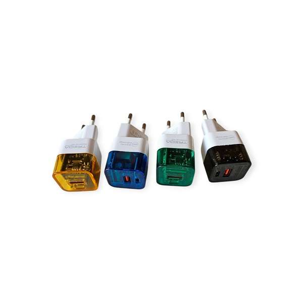 Treqa CS-237PD 38W USB + PD Charging Head With Type C To Lightning Cable