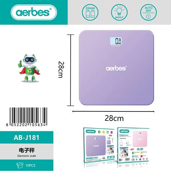 Aerbes AB-J181 Smart Body Weight Scale With LCD Display