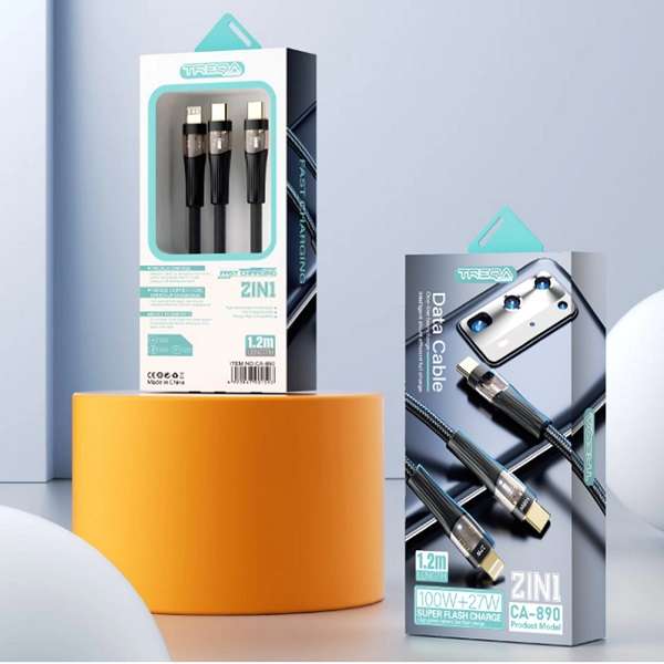 Treqa CA-890 100W + 27W 6A 2 in 1 Cable