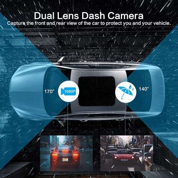 Aerbes AB-Q609 1080P HDR Vehicle Dashboard Camera With Reversing Camera