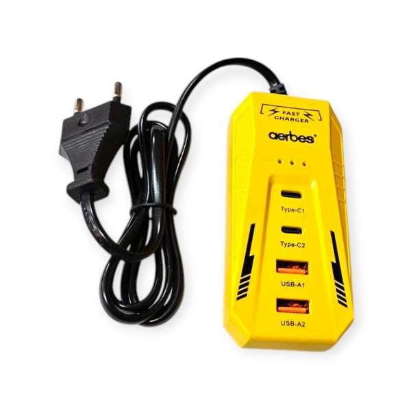 Aerbes AB-PC13 60W 3.1A Power Socket Charger 2PD+2USB Port
