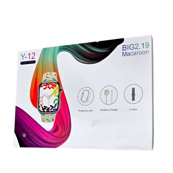 Macaroon Y-12 2 Large Screen Bluetooth Smart Watch With 8 Silicone Straps And Case Uses Olywea...