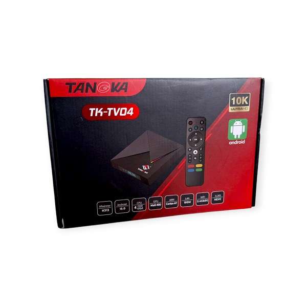 Tangka TK-TV04 Android 15.0 4K TV Box With Dual-Band WiFi 802.11, Ultra HD Streaming And Smart En...