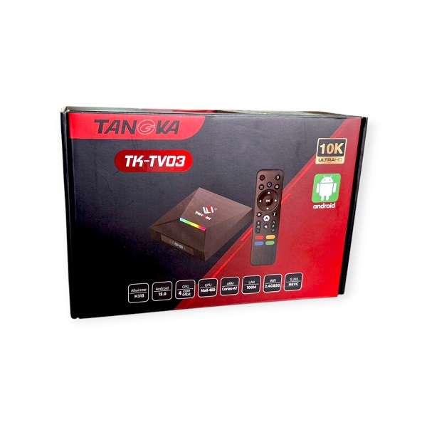 Tangka TK-TV03 Android TV Box 8GB RAM + 128GB Storage 4K Ultra HD Streaming And Dual-Band WiFi