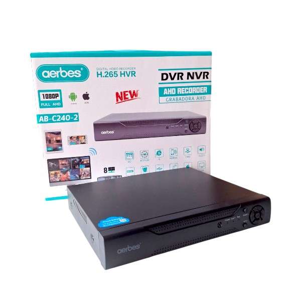 Aerbes AB-C240-2 8 Channel DVR/AHD Recorder 1080P, Topscloud App Remote View, iOS And Android
