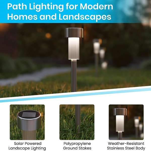 Aerbes AB-TY63 Pack Of 3 Garden Solar Pathway White Light
