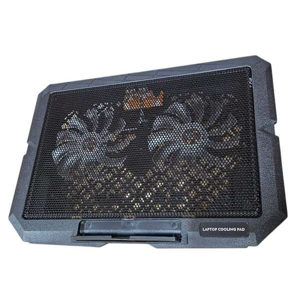 Baihuo MY-7081 2 Fan Laptop Cooler With Blue LED Light And Dual USB Port
