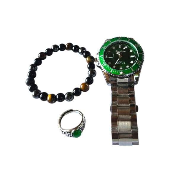 Y26 ULTRA3 Set Of 2 Watch , Wrist Band And Ring With Wireless Magnetic Charger Olywear App