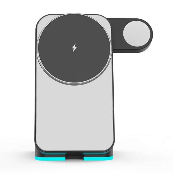 Aerbes AB-SJ160 3 in 1 Wireless Magnetic Charger With RGB Lighting Base