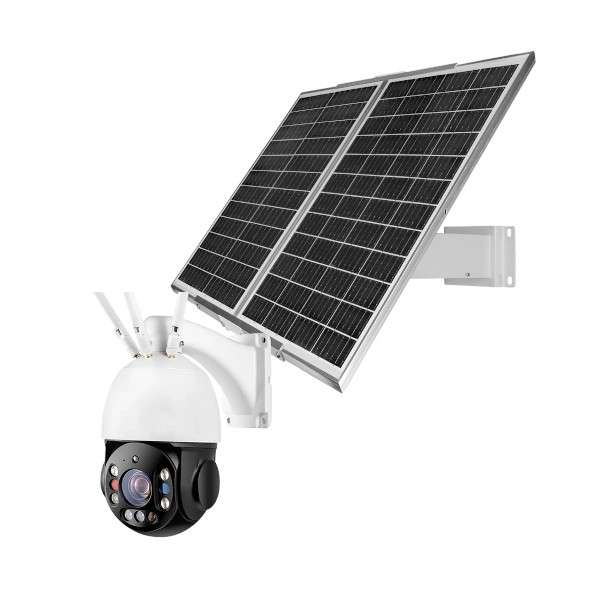 IP-Q45-VI-Z-4G Solar Powered IP Camera With 3 Antenna And 60W Solar Security System Backup Batter...