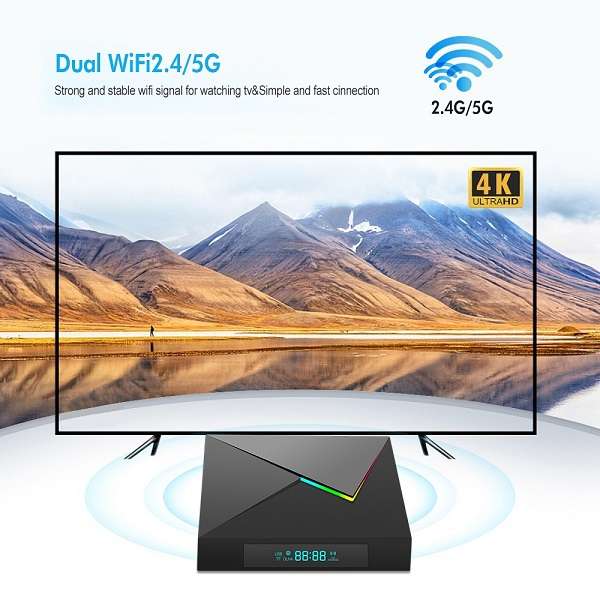 Tangka TK-TV04 Android 15.0 4K TV Box With Dual-Band WiFi 802.11, Ultra HD Streaming And Smart En...